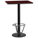 Flash Furniture XU-MAHTB-2430-TR18B-3CFR-GG 30x24 Mahogany Bar Height Table, MDF Top, Round Base 1 image