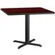 Flash Furniture XU-MAHTB-4242-T3333-GG 42" Square Pedestal Dining Table, Mahogany Laminate, Black PVC Edge, 31-1/8"H 1 image