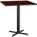 Flash Furniture XU-MAHTB-4242-T3333B-GG 42" Square Bar Height Table, Mahogany Laminate, Black PVC Edge, 43-1/8"H 1 image
