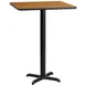 Flash Furniture XU-NATTB-2424-T2222B-GG 24" Square Bar Height Table, Natural Laminate, Black PVC Edge, 43-1/8"H 1 image