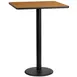 Flash Furniture XU-NATTB-2424-TR18B-GG 24x24 Bar Height Table, Natural Finish, MDF Top, Black PVC Edge, 43-1/8H 1 image