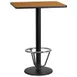 Flash Furniture XU-NATTB-2430-TR18B-3CFR-GG 30x24 Rectangular Bar Height Table, Natural Laminate, PVC Edge, 43 Height 1 image