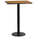 Flash Furniture XU-NATTB-2430-TR18B-GG 30x24 Rectangular Bar Height Table, Natural Laminate, Black PVC Edge, 18 Dia. Base 1 image