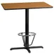 Flash Furniture XU-NATTB-2442-T2230B-3CFR-GG 42" Rectangular Bar Height Table, Natural Laminate, 43"H, MDF Top, Black PVC Edge 1 image