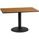 Flash Furniture XU-NATTB-3048-TR24-GG 48"W Rectangular Dining Table, Natural Laminate, Black PVC Edge, 24" Round Base 1 image