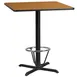 Flash Furniture XU-NATTB-3636-T3030B-3CFR-GG 36x36 Bar Height Table, Natural Finish, MDF Top, Black PVC Edge, Four Point Base 1 image