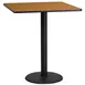 Flash Furniture XU-NATTB-3636-TR24B-GG 36x36 Square Bar Height Table, Natural Laminate, Black PVC Edge, 24 Dia. Base 1 image