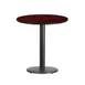 Flash Furniture XU-RD-24-MAHTB-TR18-GG 24" Round Mahogany Laminate Dining Table, Pedestal Base, Black PVC Edge 1 image