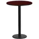 Flash Furniture XU-RD-24-MAHTB-TR18B-GG 24" Round Mahogany Bar Height Table, MDF Top, Black PVC Edge, 18" Cast Iron Base 1 image
