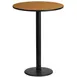 Flash Furniture XU-RD-24-NATTB-TR18B-GG 24" Round Bar Height Table, Natural Laminate Finish, 43-1/8"H 1 image