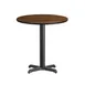 Flash Furniture XU-RD-24-WALTB-T2222-GG 24" Round Pedestal Dining Table, Walnut Laminate, Black PVC Edge, 31-1/8"H 1 image