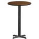 Flash Furniture XU-RD-24-WALTB-T2222B-GG 24" Round Walnut Laminate Bar Height Table, 43-1/8"H, MDF Top, Black PVC Edge, Cast Iron Base 1 image