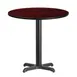Flash Furniture XU-RD-30-MAHTB-T2222-GG 30" Round Mahogany Dining Height Table, MDF Top, Black PVC Edge, 31"H 1 image