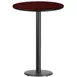Flash Furniture XU-RD-30-MAHTB-TR18B-GG 30" Round Mahogany Bar Height Table, MDF Top, Black PVC Edge, 18" Cast Iron Base 1 image