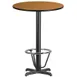 Flash Furniture XU-RD-30-NATTB-T2222B-3CFR-GG 30 Round Bar Height Table, Natural Laminate, 43 Height, PVC Edge 1 image