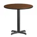 Flash Furniture XU-RD-30-WALTB-T2222-GG 30" Round Walnut Laminate Dining Table, MDF Top, Black PVC Edge, 31"H 1 image