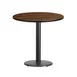 Flash Furniture XU-RD-30-WALTB-TR18-GG 30" Round Walnut Laminate Dining Table, Pedestal Base, 31-1/8"H 1 image