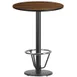 Flash Furniture XU-RD-30-WALTB-TR18B-3CFR-GG 30" Round Walnut Laminate Bar Height Table, 43"H, MDF Top, Black PVC Edge 1 image