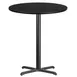Flash Furniture XU-RD-36-BLKTB-T3030B-GG 36" Round Black Laminate Bar Height Table, 43-1/8"H, PVC Edge, Commercial Grade 1 image