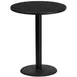 Flash Furniture XU-RD-36-BLKTB-TR24B-GG 36" Round Bar Height Table, Black Laminate Top, PVC Edge, 24" Round Base 1 image