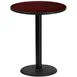 Flash Furniture XU-RD-36-MAHTB-TR24B-GG 36" Round Mahogany Bar Height Table, MDF Top, Black PVC Edge, 24" Base 1 image