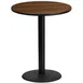 Flash Furniture XU-RD-36-WALTB-TR24B-GG 36" Round Walnut Laminate Bar Height Table, 43-1/8"H, MDF Top, Black PVC Edge 1 image