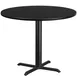 Flash Furniture XU-RD-42-BLKTB-T3333-GG 42" Round Black Laminate Dining Table, Pedestal Base, 31-1/8"H 1 image