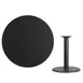 Flash Furniture XU-RD-42-BLKTB-TR24-GG 42" Round Black Laminate MDF Dining Table, Pedestal Base, 31" Height 1 image