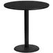 Flash Furniture XU-RD-42-BLKTB-TR24B-GG 42" Round Bar Height Table, Black Laminate Top, PVC Edge, 24" Cast Iron Base 1 image