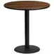 Flash Furniture XU-RD-42-WALTB-TR24B-GG 42" Round Walnut Bar Height Table, MDF Top, Black PVC Edge, 24" Base 1 image
