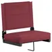Flash Furniture XU-STA-M-GG Padded Seat, Maroon Canvas, Aluminum Frame, 500 lb, Foldable, Handle, Rubber Bottom 1 image