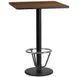 Flash Furniture XU-WALTB-2424-TR18B-3CFR-GG 24" Square Walnut Laminate Bar Height Table, 43"H, MDF Top, Black PVC Edge, Cast Iron Base 1 image