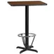 Flash Furniture XU-WALTB-2430-T2222B-3CFR-GG 30"W Walnut Rectangular Bar Height Table, 24"D, MDF Top, Black PVC Edge, 43"H 1 image