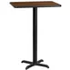Flash Furniture XU-WALTB-2430-T2222B-GG 30"W Walnut Rectangular Bar Height Table, 24"D, MDF Top, Black PVC Edge, Cast Iron Base 1 image
