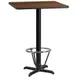 Flash Furniture XU-WALTB-3030-T2222B-3CFR-GG 30x30 Walnut Bar Height Square Table, 43-1/8H, MDF Melamine Core, Black PVC Edge 1 image