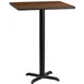 Flash Furniture XU-WALTB-3030-T2222B-GG 30x30 Walnut Bar Height Table, Square MDF Top, Black PVC Edge, 43-1/8H 1 image