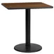 Flash Furniture XU-WALTB-3030-TR18-GG 30x30 Walnut Laminate Square Dining Table, 31.125H, MDF Top, Black PVC Edge, 18 Dia. Cast Iron Base 1 image