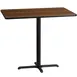Flash Furniture XU-WALTB-3048-T2230B-GG 48" Walnut Rectangular Bar Height Table, 30"D, MDF Top, Black PVC Edge, 43-1/8"H 1 image