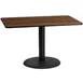 Flash Furniture XU-WALTB-3048-TR24-GG 48"W Rectangular Walnut Dining Table, MDF Top, Black PVC Edge, 24" Round Base 1 image