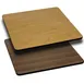Flash Furniture XU-WNT-4242-GG 42x42 Square Laminate Table Top, Reversible Natural/Walnut Finish, T-Mold Edge 1 image
