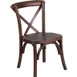 Flash Furniture XU-X-MAH-KID-GG Hercules Kid's Stackable Chair, 200 lb, Criss Cross Back, Ash Wood, Mahogany Finish 1 image