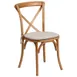 Flash Furniture XU-X-OAK-NTC-GG Hercules Series Stackable Chair, 400 lb, Criss Cross Back, Ash Wood Seat, Oak Finish 1 image