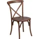 Flash Furniture XU-X-PEC-GG Hercules Series Stackable Chair, 400 lb, Criss Cross Back, Ash Wood, Pecan Finish 1 image