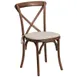Flash Furniture XU-X-PEC-NTC-GG Hercules Series Stackable Chair, 400 lb, Criss Cross Back, Ash Wood with Pecan Finish 1 image
