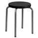 Flash Furniture YK01B-GG Stackable Stool, Black Seat, Powder‑Coated Steel Frame, No Back/Arms, Plastic Glides 1 image