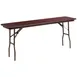 Flash Furniture YT-1872-HIGH-WAL-GG Folding Table, 72"W x 18"D x 30"H, Mahogany Top, Brown Steel Legs, Commercial Use 1 image