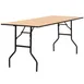 Flash Furniture YT-WTFT30X72-TBL-GG Folding Banquet Table, 72"W x 30"D x 30-1/4"H, Plywood Top, 551 lbs, Rectangular, Black PVC Edge 1 image