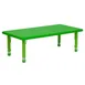 Flash Furniture YU-YCX-001-2-RECT-TBL-GREEN-GG 48"W Preschool Activity Table, Rectangular Plastic Top, 220 lb. Capacity, Green 1 image
