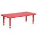 Flash Furniture YU-YCX-001-2-RECT-TBL-RED-GG Preschool Activity Table, 48"W x 24"D, Red Plastic Top, 220 lb Capacity 1 image