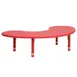 Flash Furniture YU-YCX-004-2-MOON-TBL-RED-GG Preschool Activity Table, 65"W x 35"D, Red Plastic Top, 220 lbs Capacity 1 image